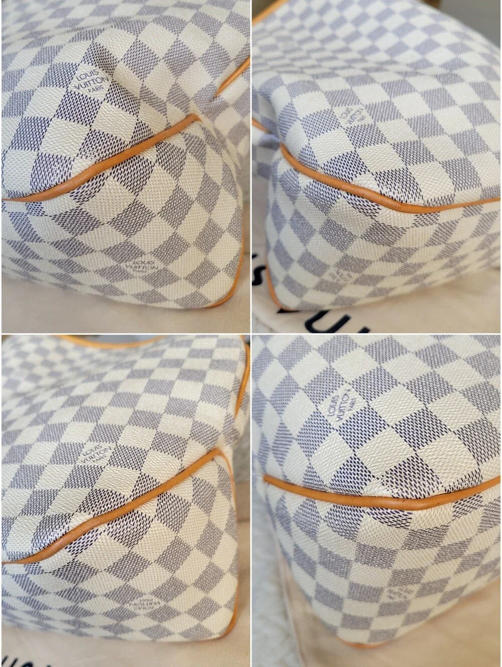 BEAUTIFUL🩷 Louis Vuitton DELIGHTFUL MM Damier Azur Hobo Shoulder Bag